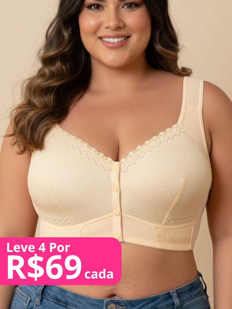Oferta: 4 Sutiãs Rendado Fechamento Frontal