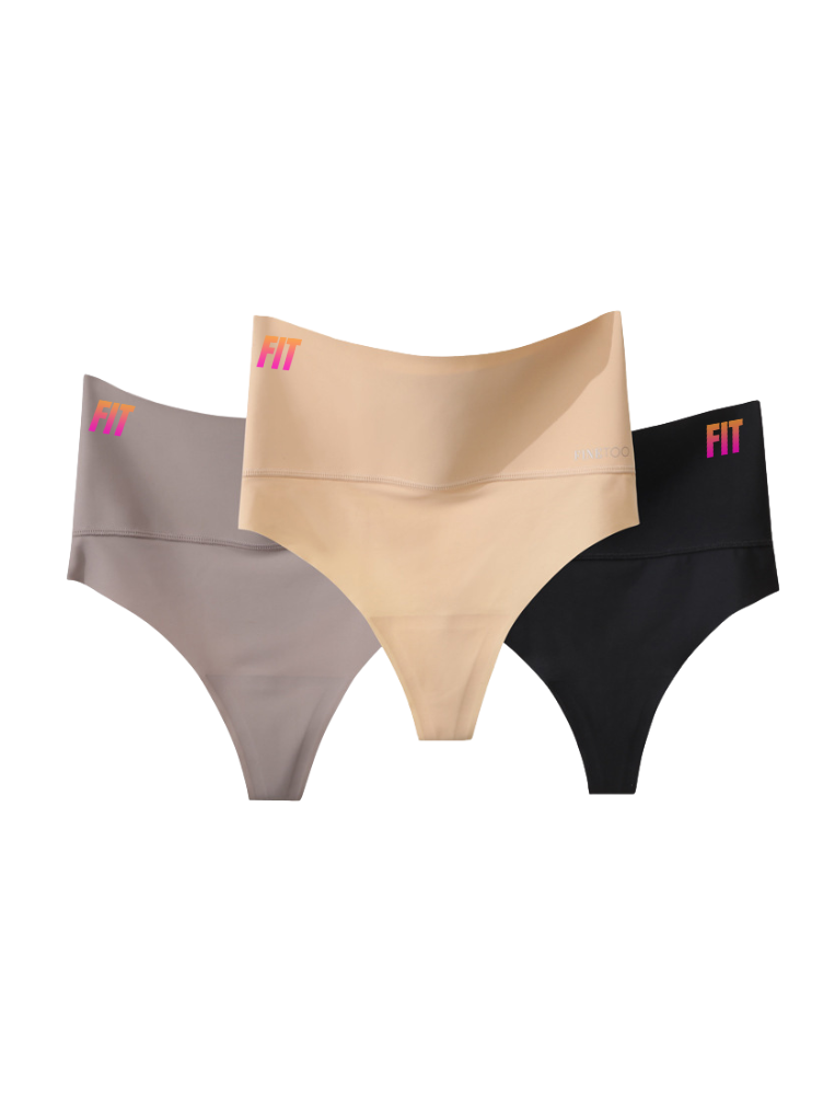 Kit: Calcinha Cintura Alta Fio