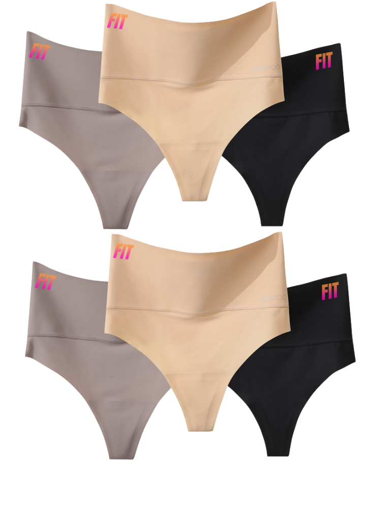 Kit: Calcinha Cintura Alta Fio