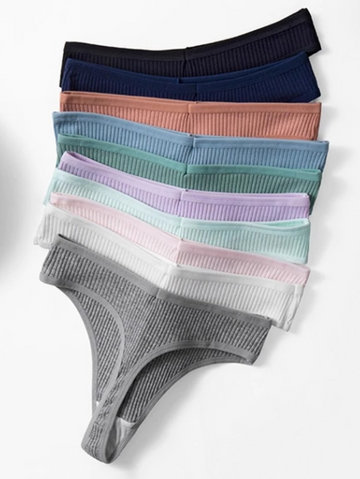 Compre 5 Leve 10: Calcinha 100% Algodão Fio Dental