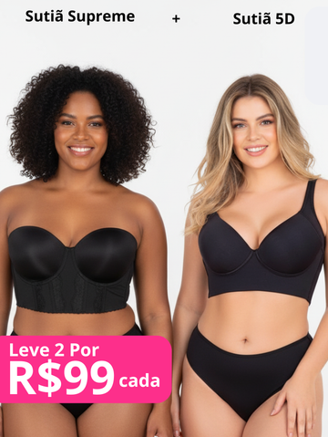 Oferta: Sutiã Supreme + Sutiã 5D