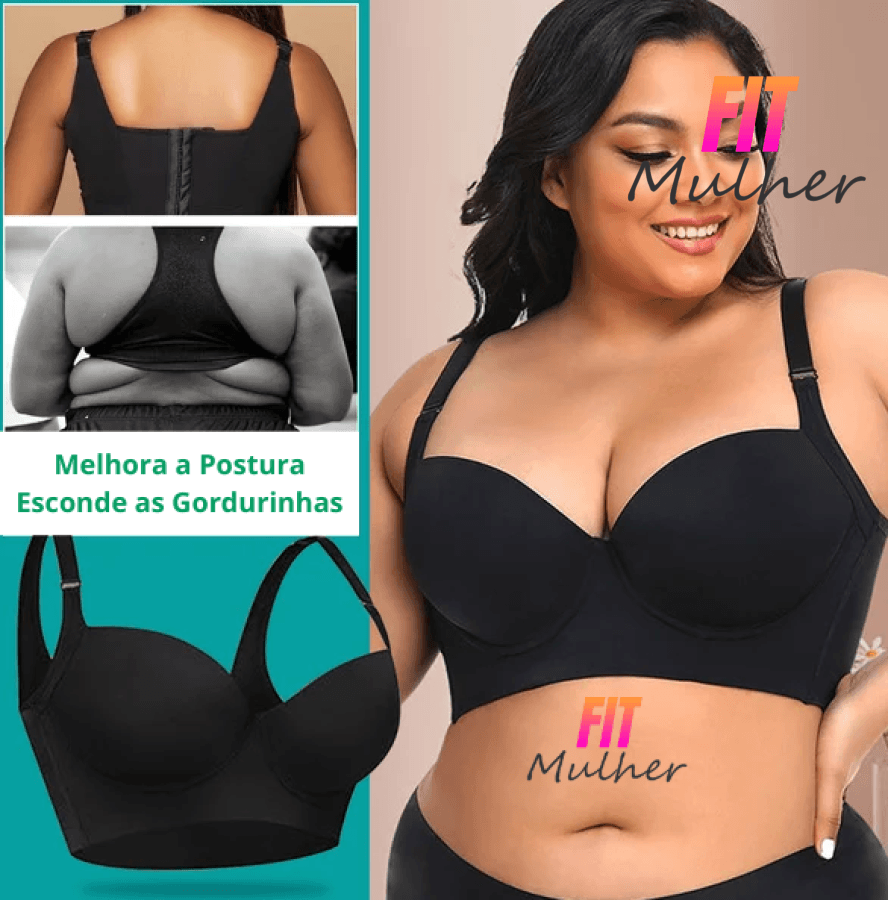 Liquidação Relâmpago (Último Dia ) - Sutiã 5D Push Up Esconde Gorduras Costas Embaixo Do Braço