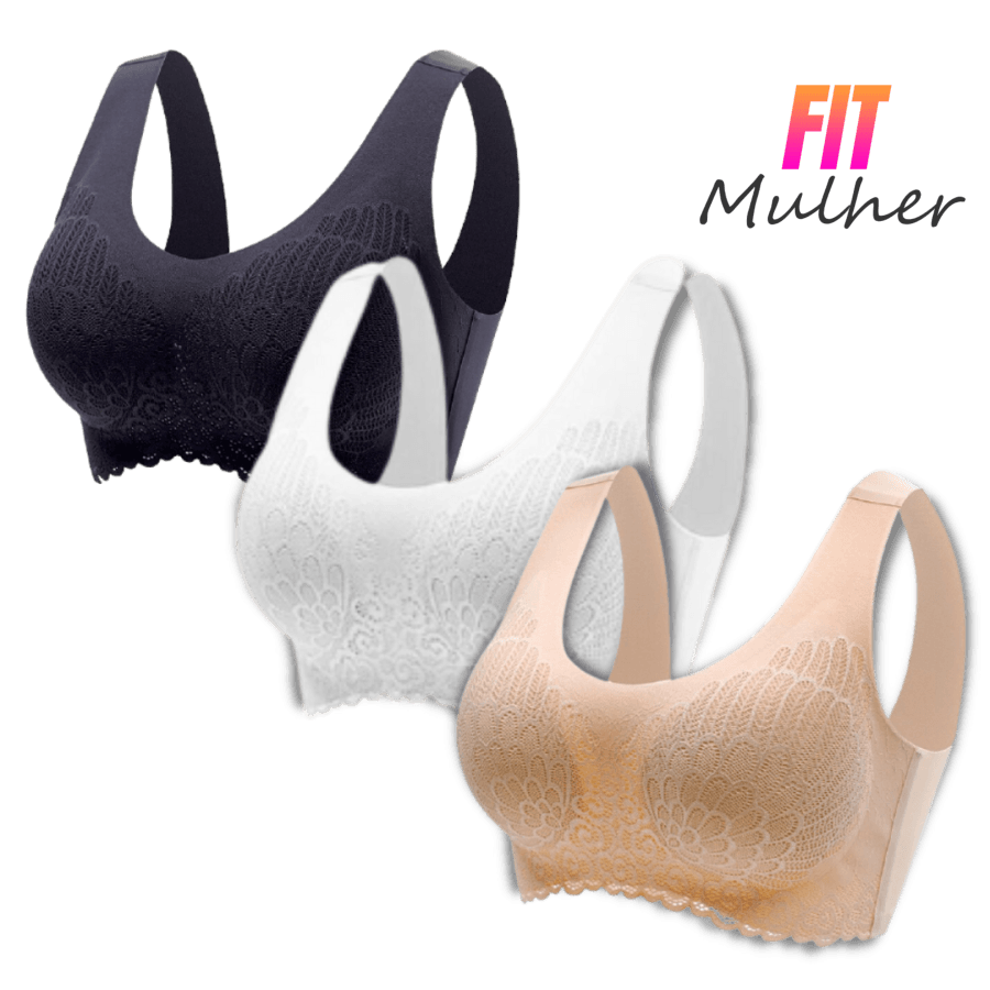 Compre 1 Leve 3: Sutiã Confort 5D Nude + Rosa Verde / Pp (38) Sustentação (Compre E Leve 3) Vip -