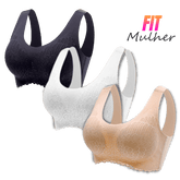 Compre 1 Leve 3: Sutiã Confort 5D Nude + Rosa Verde / Pp (38) Sustentação (Compre E Leve 3) Vip -