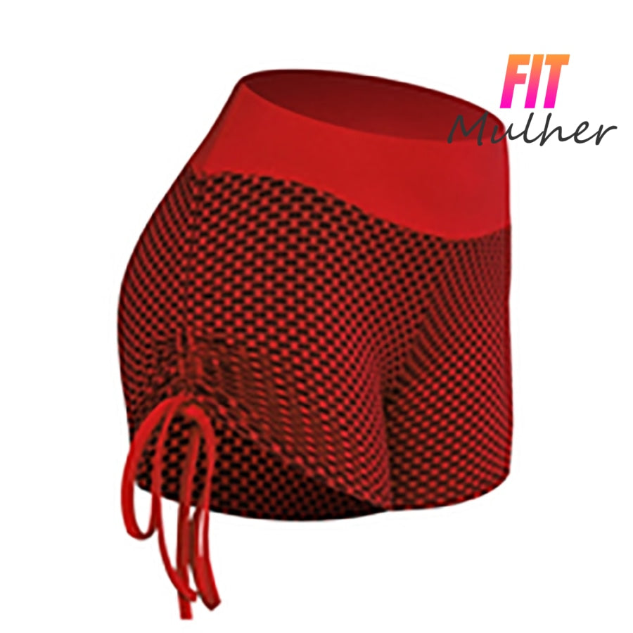 Legging Transpirável Push Up Short Vermelho / P 200000614