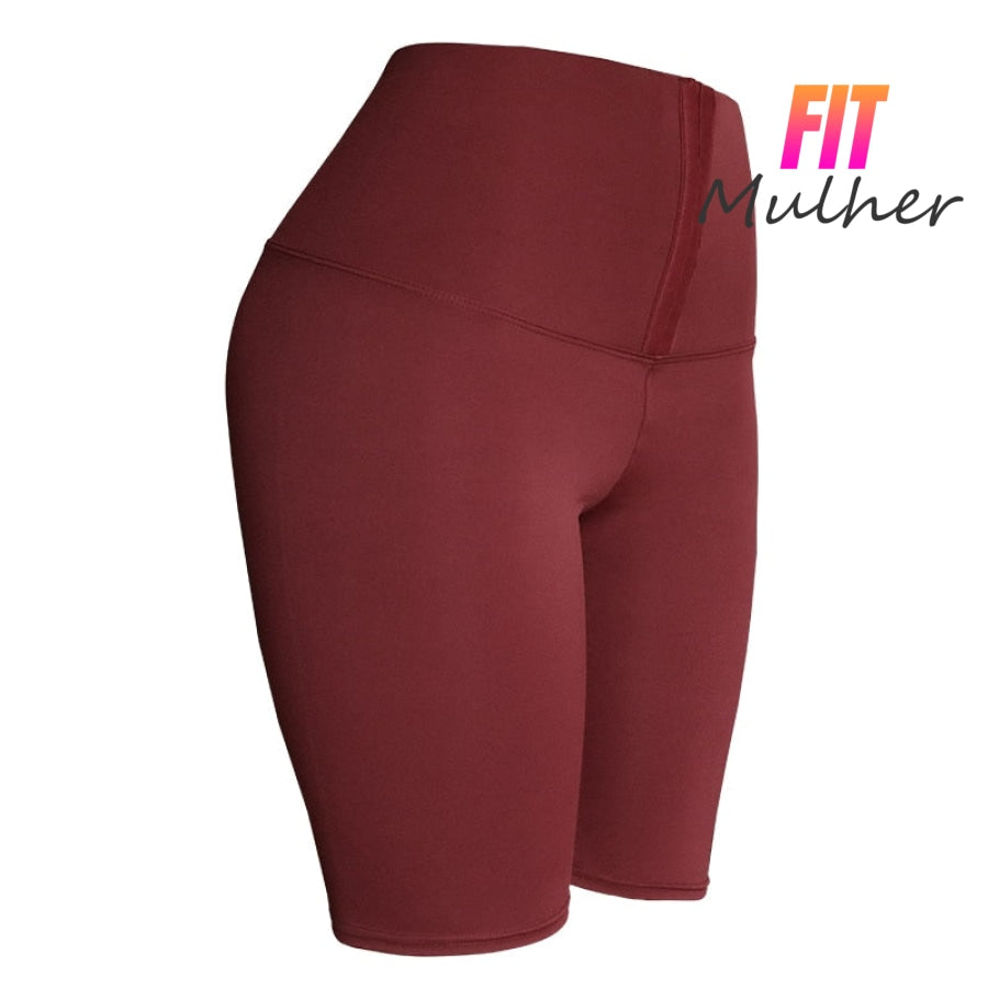 Legging Modeladora Lisa Short Vermelho Escuro / P