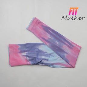 Legging Tie Dye Efeito Empina Bumbum Calça Roxa / P