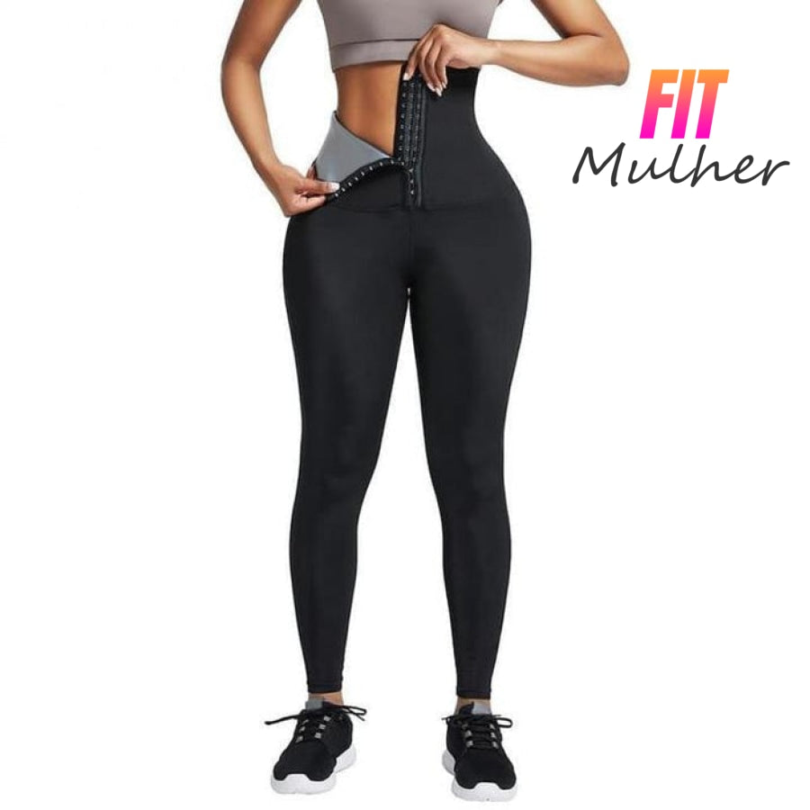 Liquidação Relâmpago (Último Dia) - Leg Efeito Sauna Modela Cintura Queima Calorias Pochete E Ideal